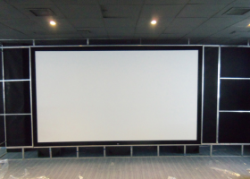 Snowhite Woven Acoustic Fix Framed Projection Screen